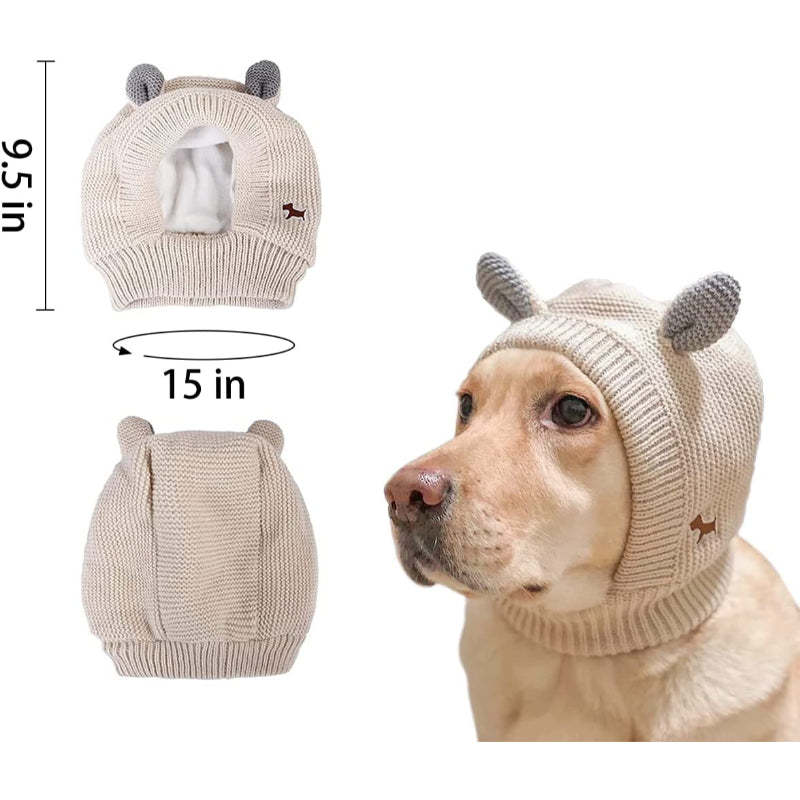 Ears For Dogs Barking Dog Ear Covers Muffs Snood For Noise-Paw Print Pad