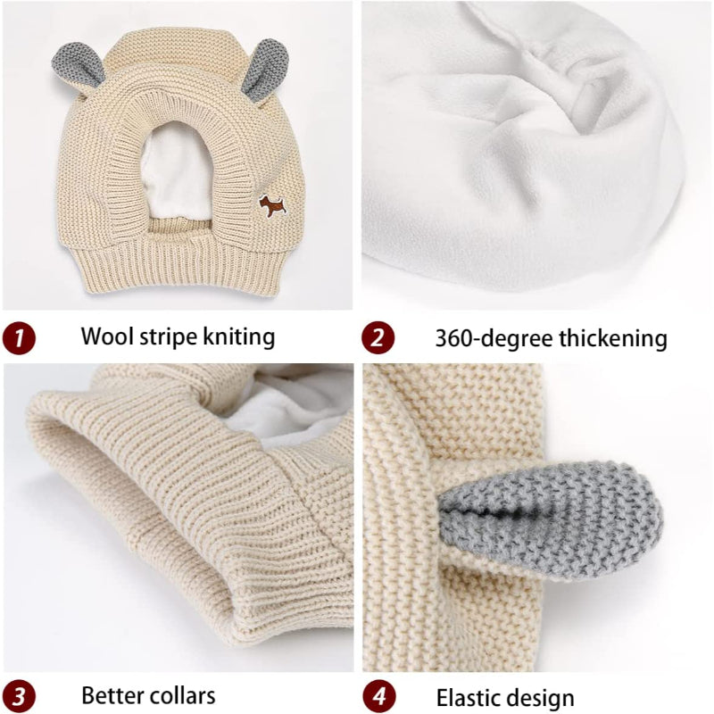 Ears For Dogs Barking Dog Ear Covers Muffs Snood For Noise-Paw Print Pad