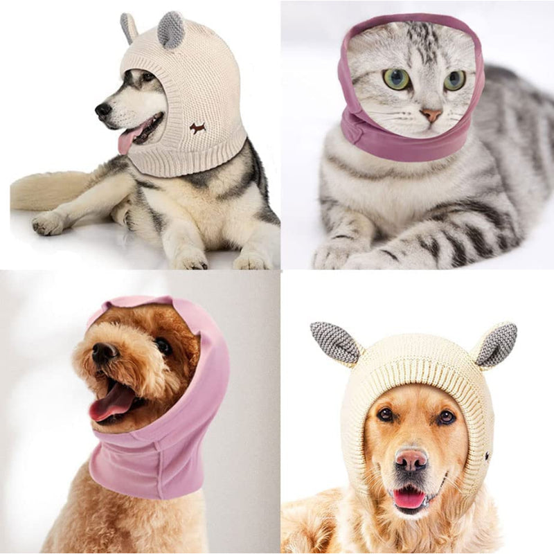 Ears For Dogs Barking Dog Ear Covers Muffs Snood For Noise-Paw Print Pad