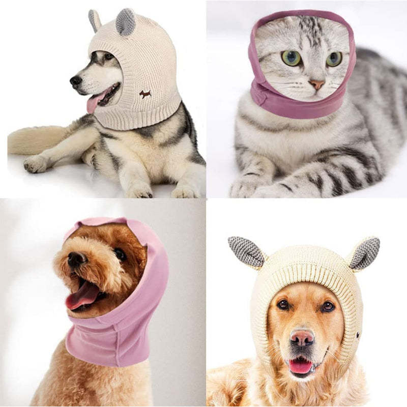 Ears For Dogs Barking Dog Ear Covers Muffs Snood For Noise-Paw Print Pad