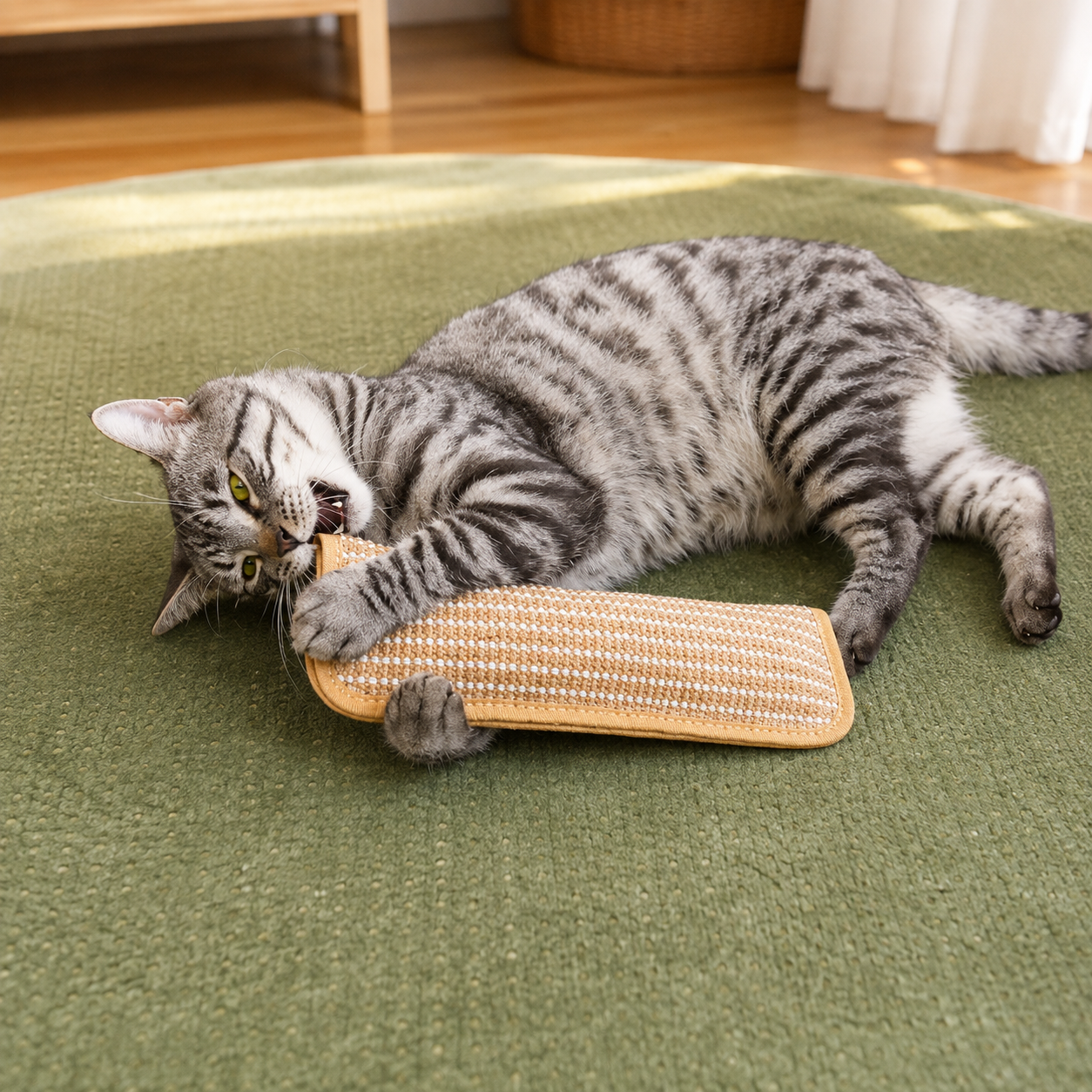 Pack Of 2 Soft Indoor Kitten Scratching and Kicker Toys