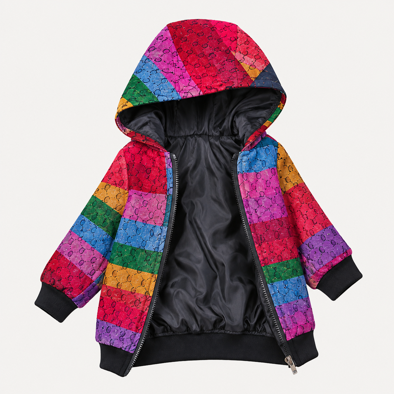 Vintage Winter Fashion Dog Hoodie With Zipper
