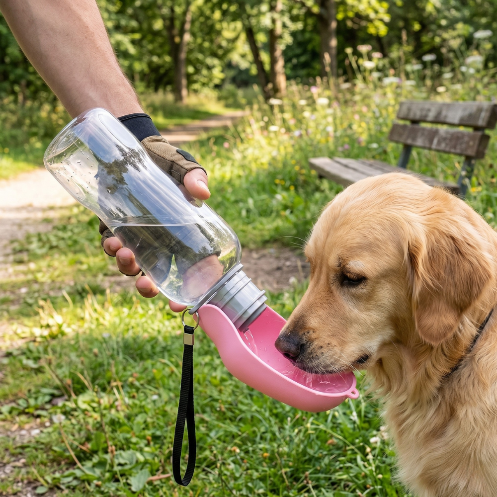 Leak Proof Portable Water Dispenser With Drinking Feeder For Pets 