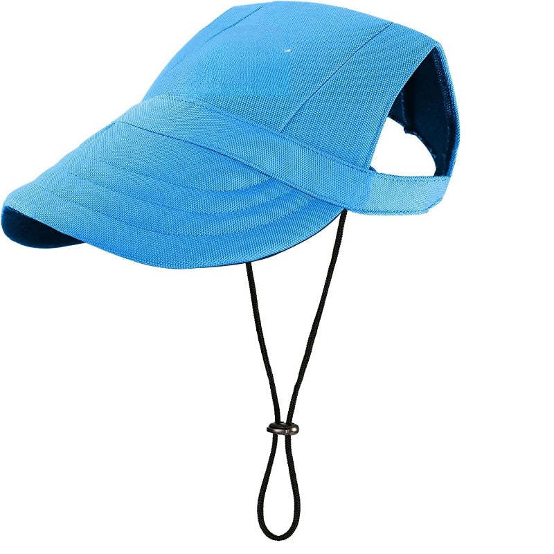 Baseball Dog Hat's With Ear Holes And Adjustable Drawstring-Paw Print Pad