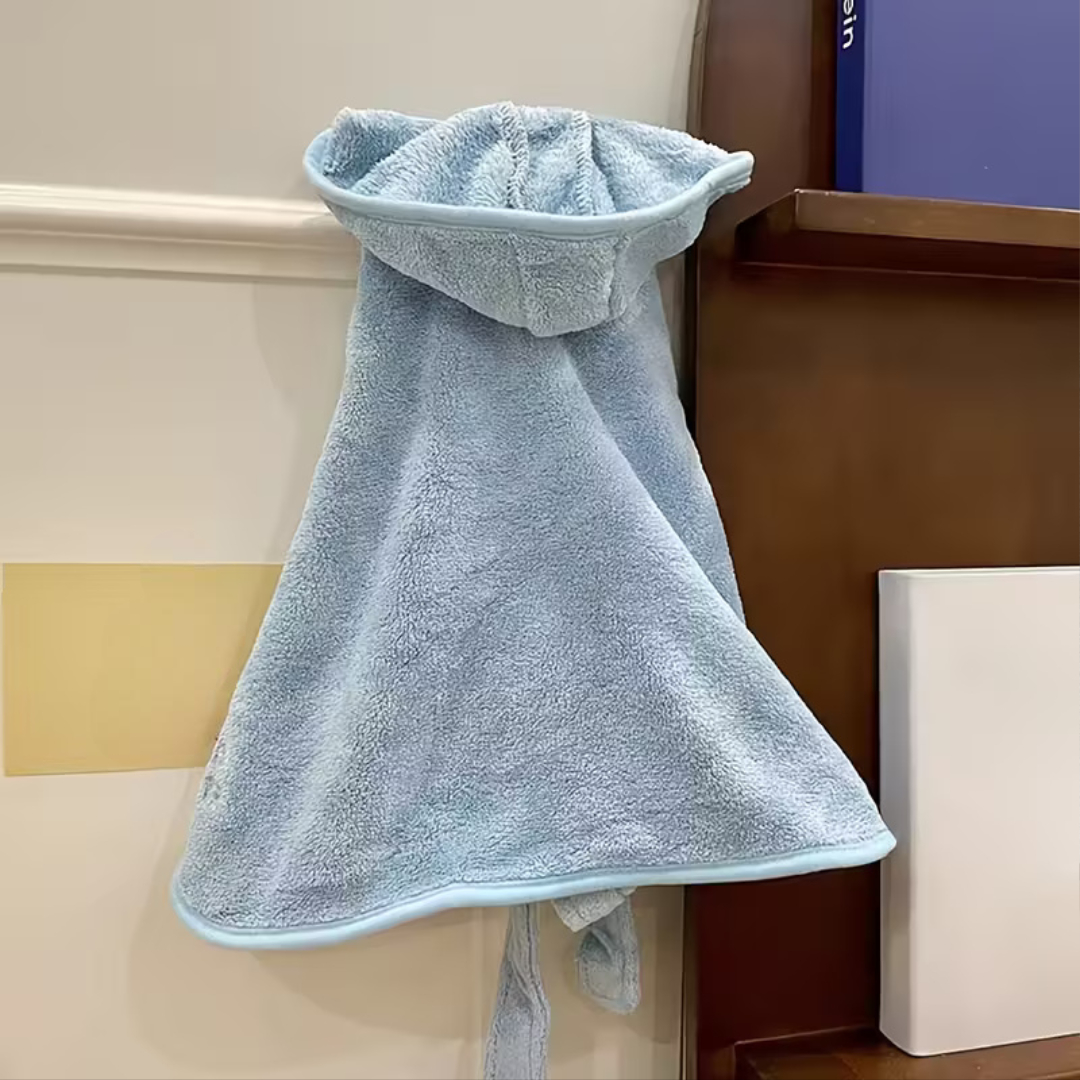 Soft Absorbent Quick Dry Pet Bath Towel Robe with Closure
