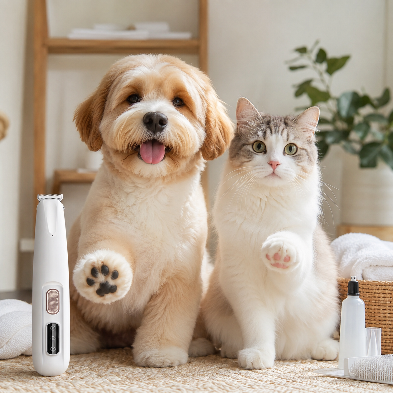 Low Noise USB Rechargeable Multifunctional Waterproof Trimmer For Pets