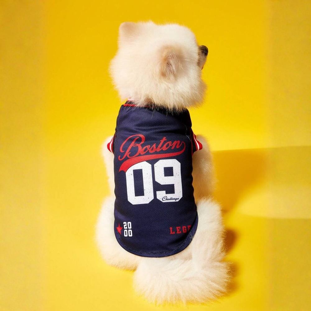 Pet Reversible Sports Jersey Striped Tank Top For Dogs And Cats