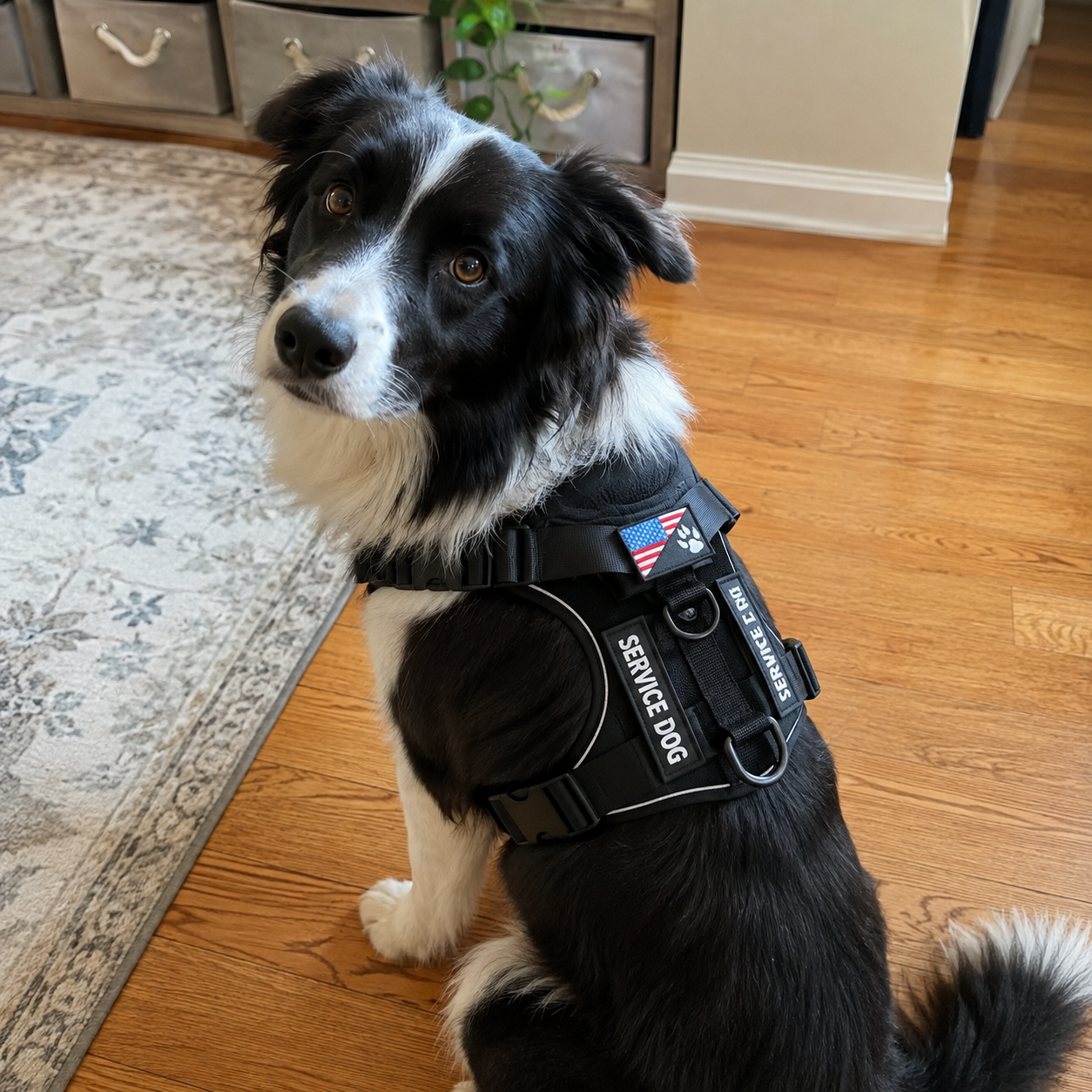 Adjustable Waterproof Soft Dog Harness With Reflective Vest 