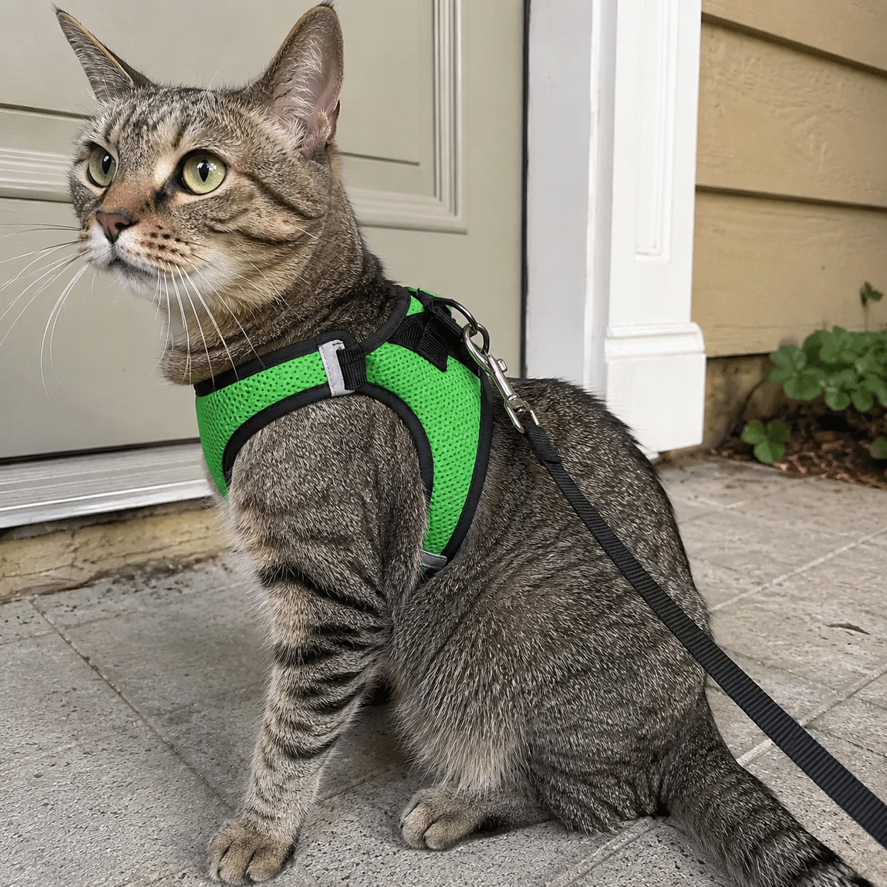 Adjustable Reflective Soft Vest Harness And Leash For Cats