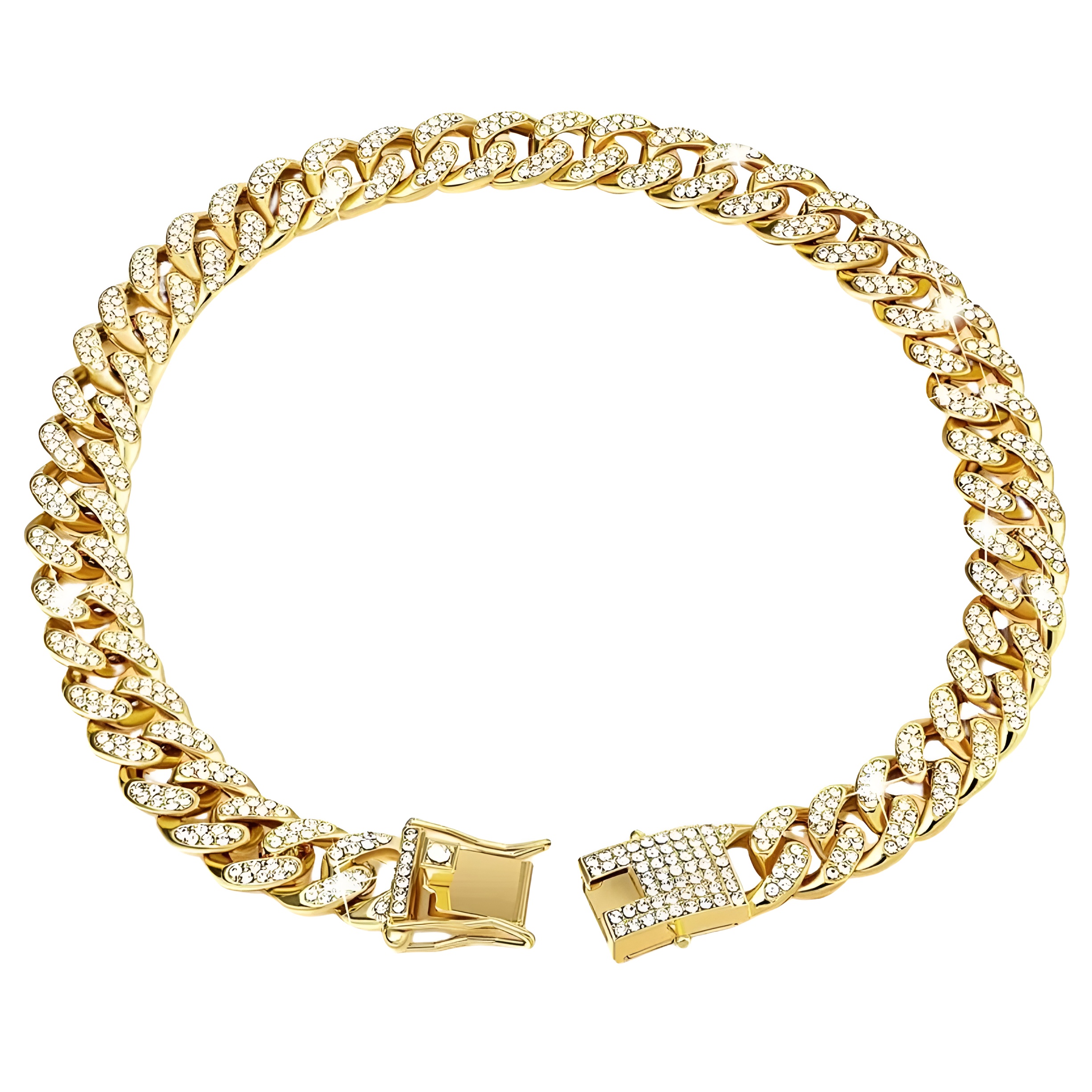 Dog Chain Diamond Collar Walking Metal Chain Necklace