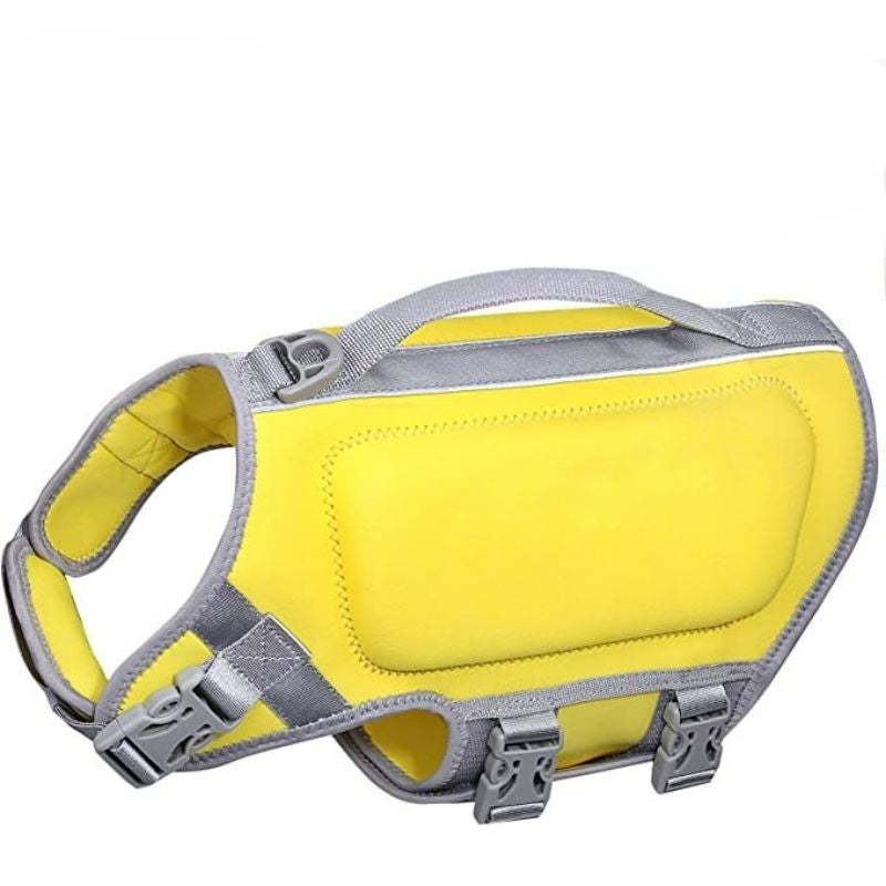 Dog Life Jacket, Skin-Friendly Neoprene Puppy Dog Life Jacket With Superior Buoyancy And Rescue Handle, Pink, Extra Small-Paw Print Pad