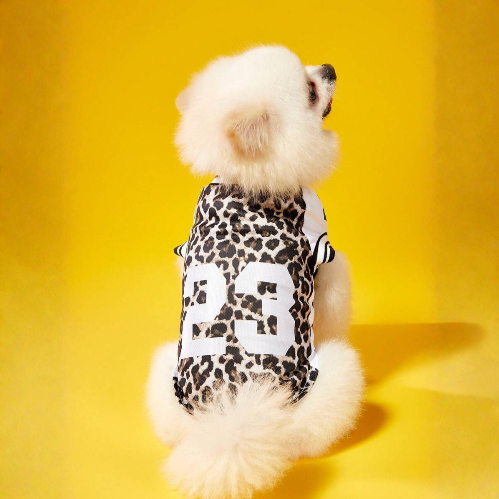 Pet Reversible Sports Jersey Striped Tank Top For Dogs And Cats