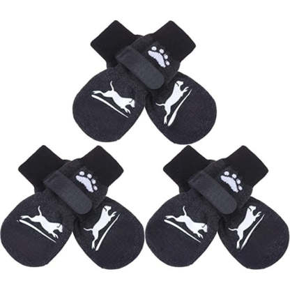 Double Side Anti-Slip Dog Socks With Adjustable Strap Strong Grips-Paw Print Pad