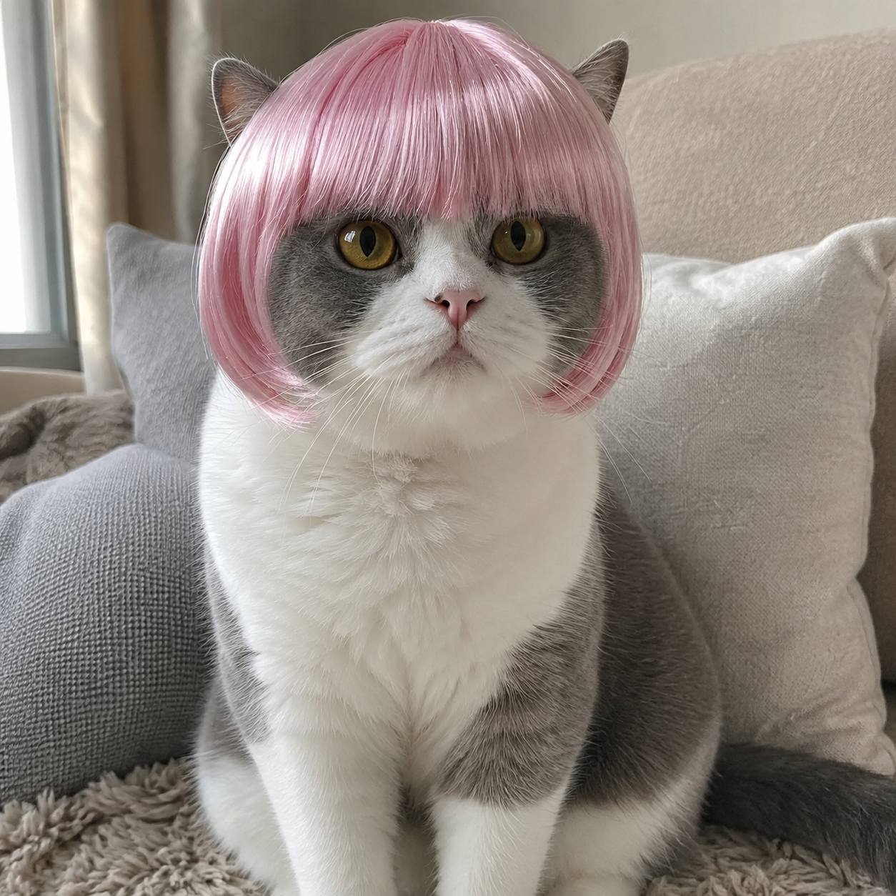 Elastic Band Outdoor Wig Accessory For Dogs And Cats