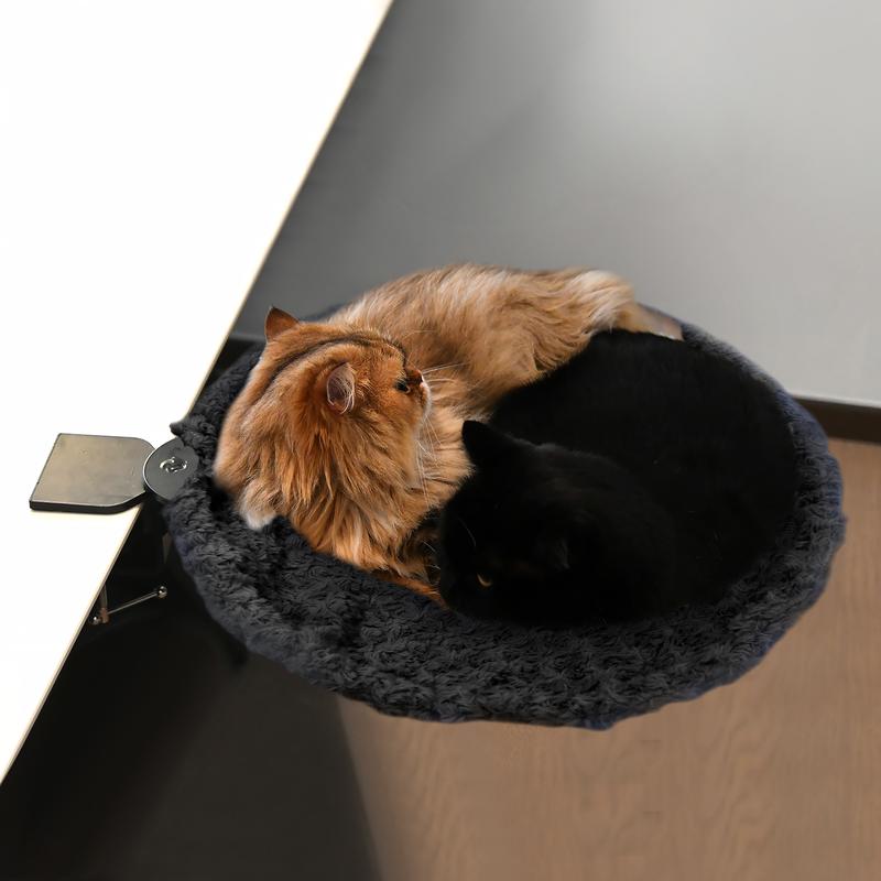 Detachable Washable Plush Cat Bed For Desk And Windowsill