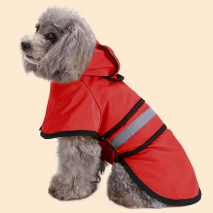 Adjustable Hooded Dog Rainwear Coat