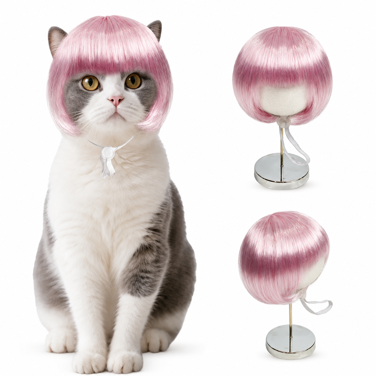 Elastic Band Outdoor Wig Accessory For Dogs And Cats