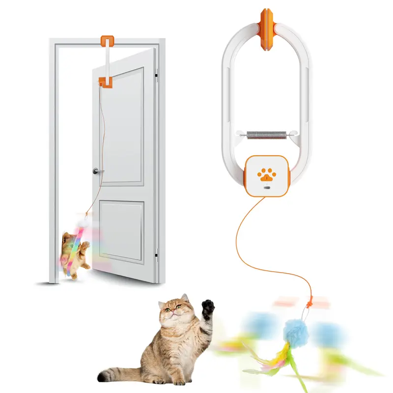 Auto Teaser Wand With 2 Fun Modes Rechargeable Cat Toy