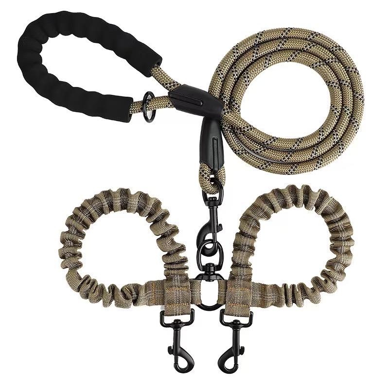 Dual Dog Leash With 360 Degree Swivel