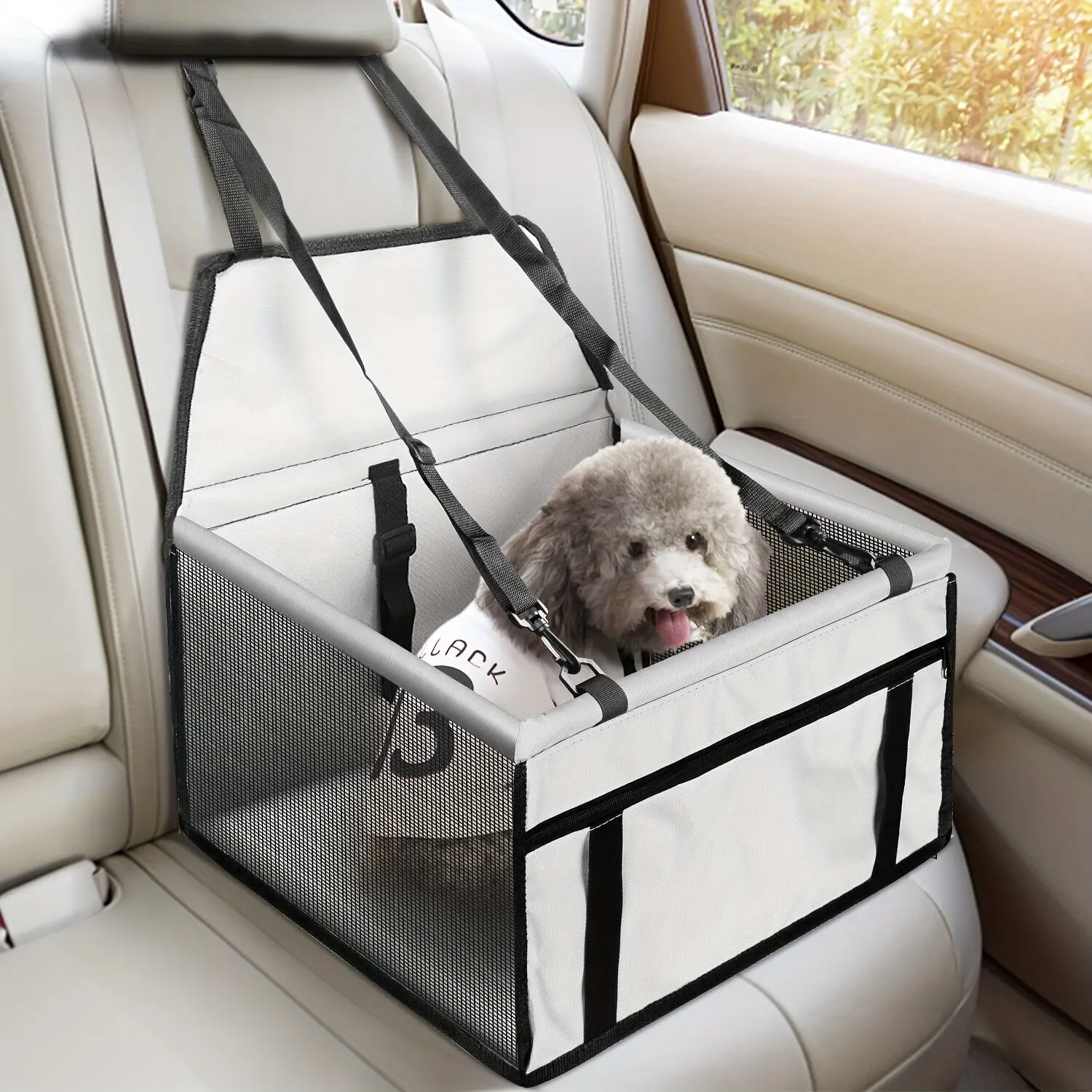 Portable Dog Carrier Bag With Safety Belt