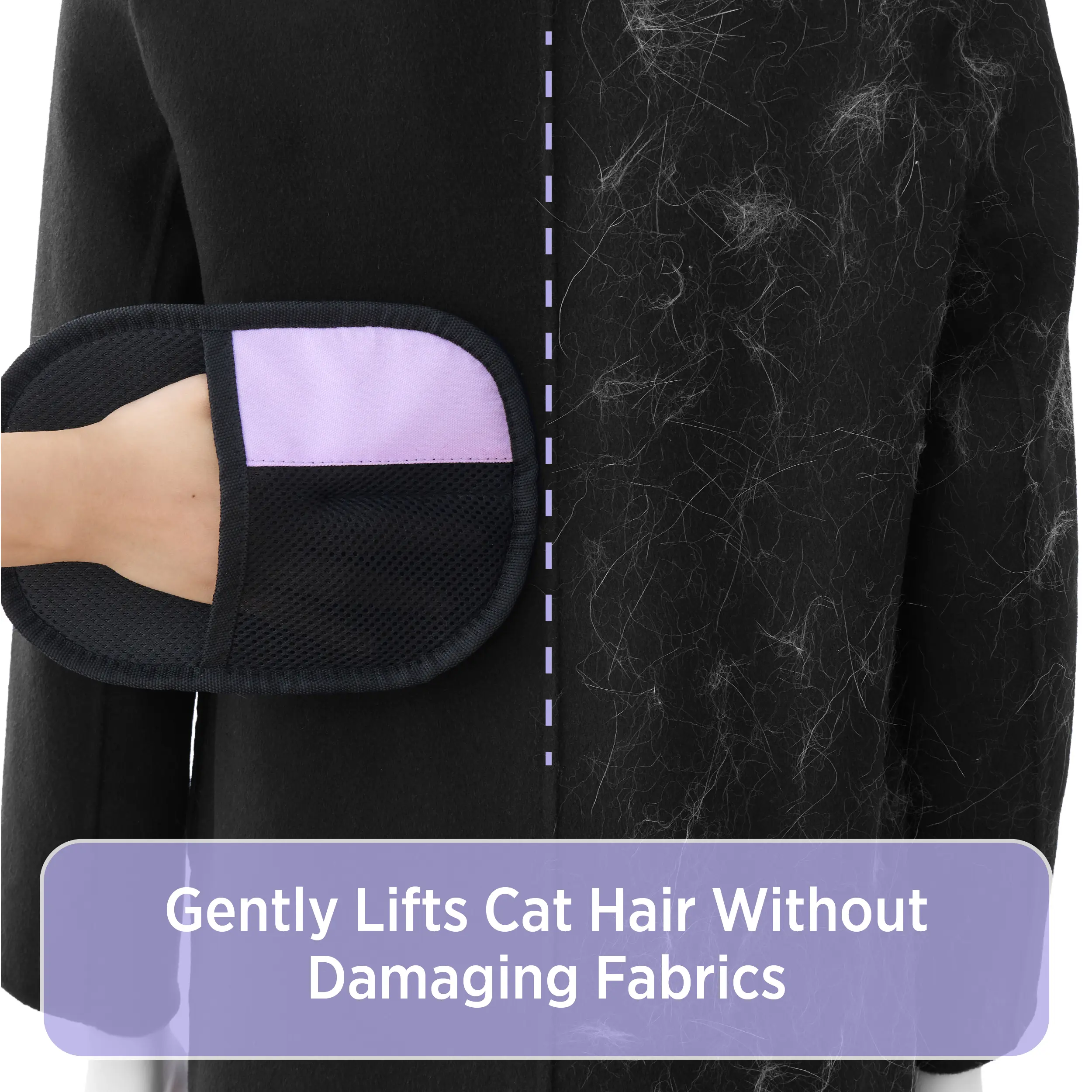 Lesure Pet Hair Remover Glove, Electrostatic Removal Gloves for Pet Hair, Pet Hair Remover Gloves for Dog & Cat, TikTokShopBlackFriday Choice, Reusable Pet Hair Remover Glove for Carpet, Couch, Clothing, Furniture(Use horizontally) Shedding Grooming Kit