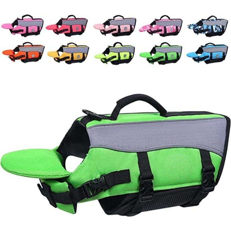 Dog Life Jackets With Extra Padding Pet Safety Vest For Dogs Lifesaver Preserver, Yellow, X-small-Paw Print Pad