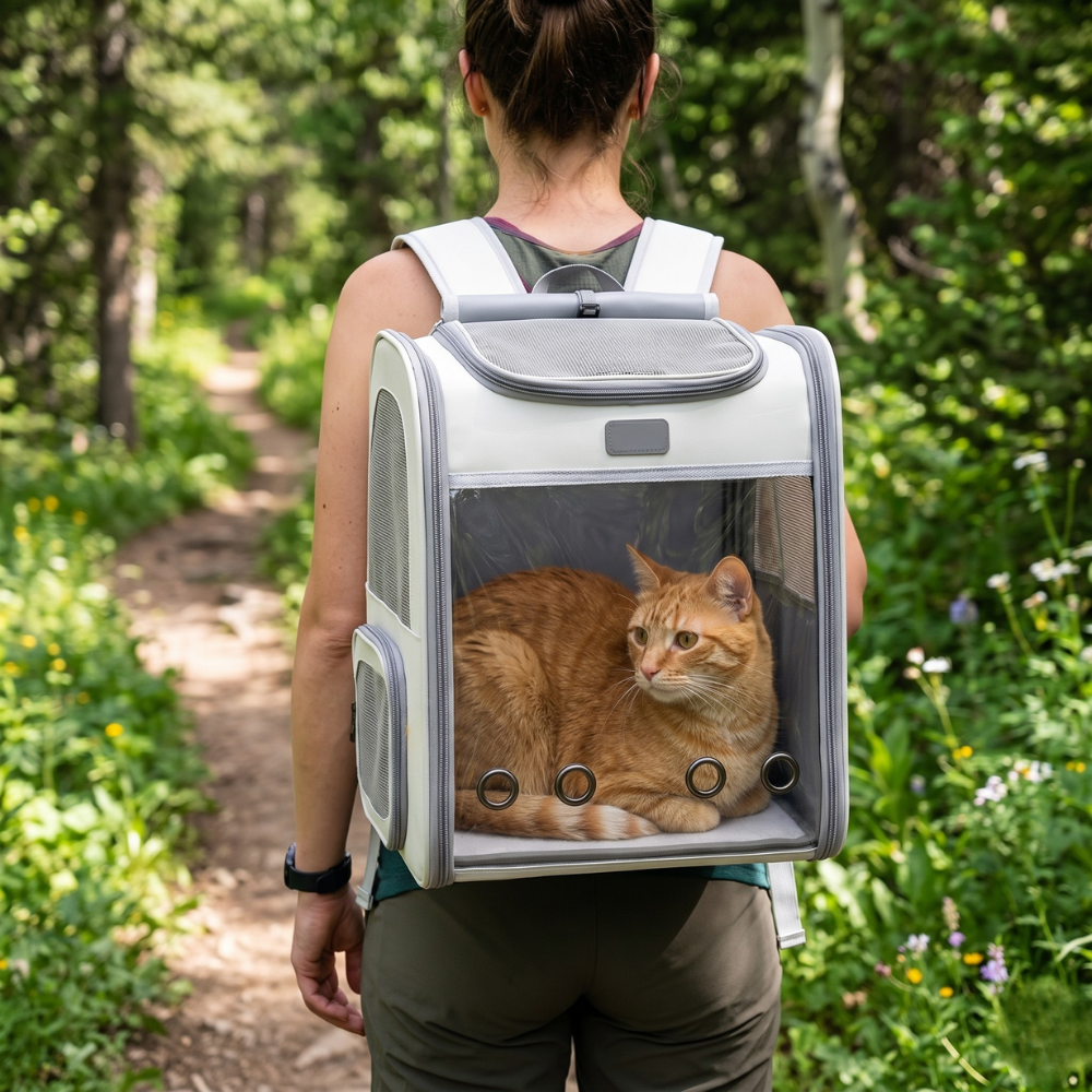 Clear View Collapsible Pet Carrier Backpack for Cats And Dogs