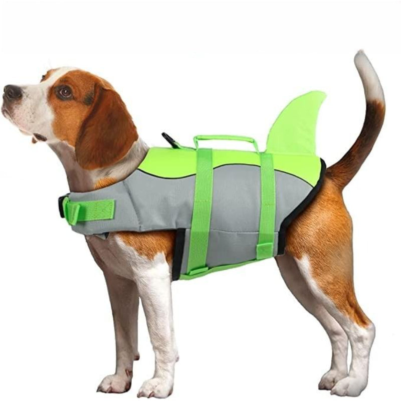 Dog Life Preserver For Swimming With High Buoyancy And Lift Handle-Paw Print Pad