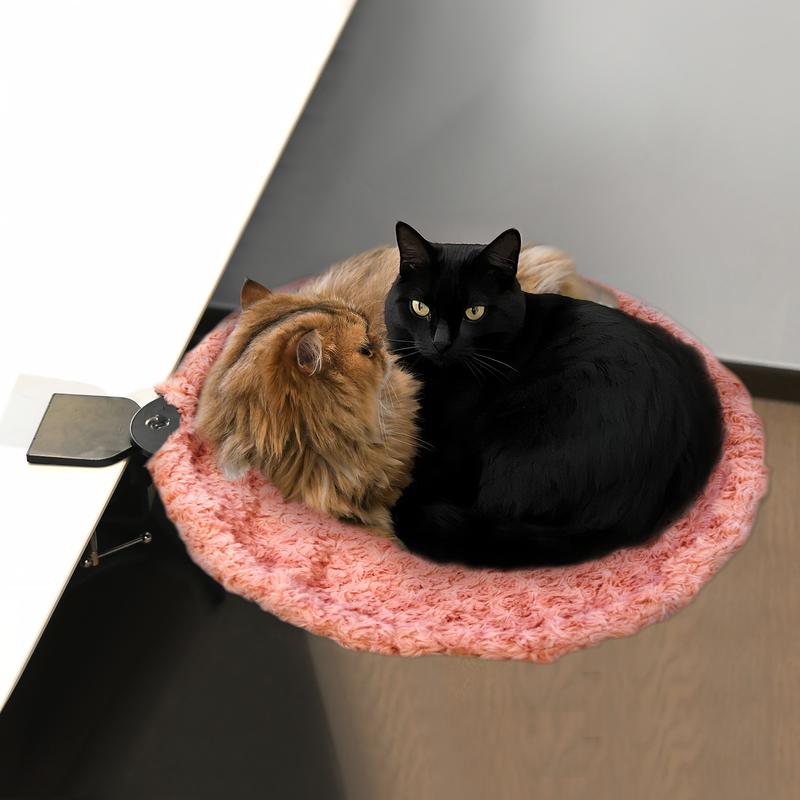 Detachable Washable Plush Cat Bed For Desk And Windowsill