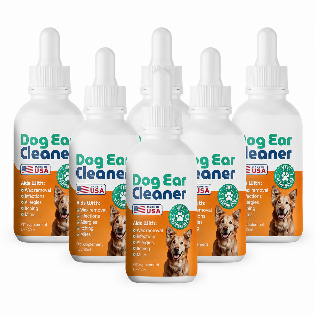 Natural Pet Grooming Supplement 1oz Dropper Bottles