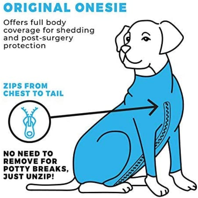 Bodysuit For Dogs Onesize Shedding Shirt-Paw Print Pad