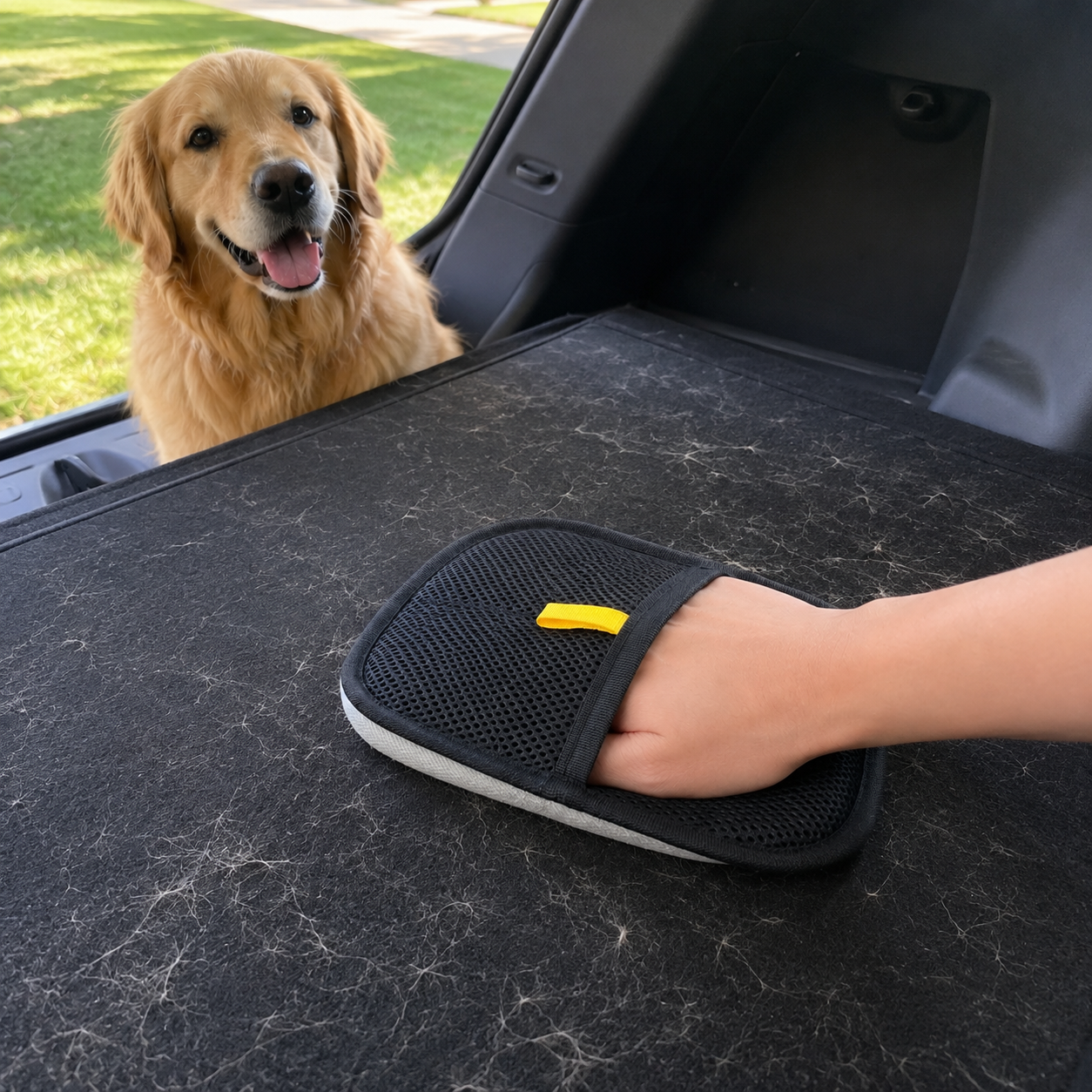 Reusable Pet Fur Removal Gloves for Furniture and Car Cleaning