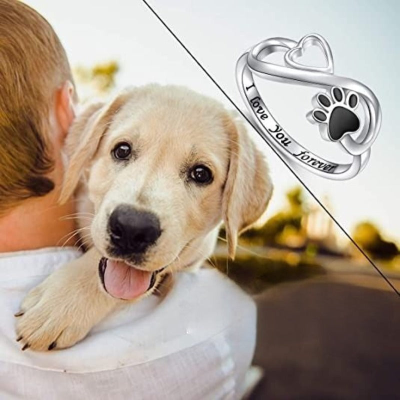 Pet Lovers Paw Print Ring-Paw Print Pad