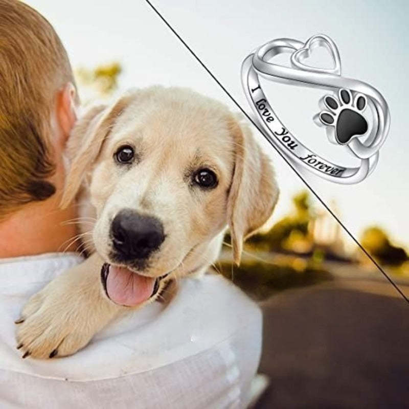 Pet Lovers Paw Print Ring-Paw Print Pad