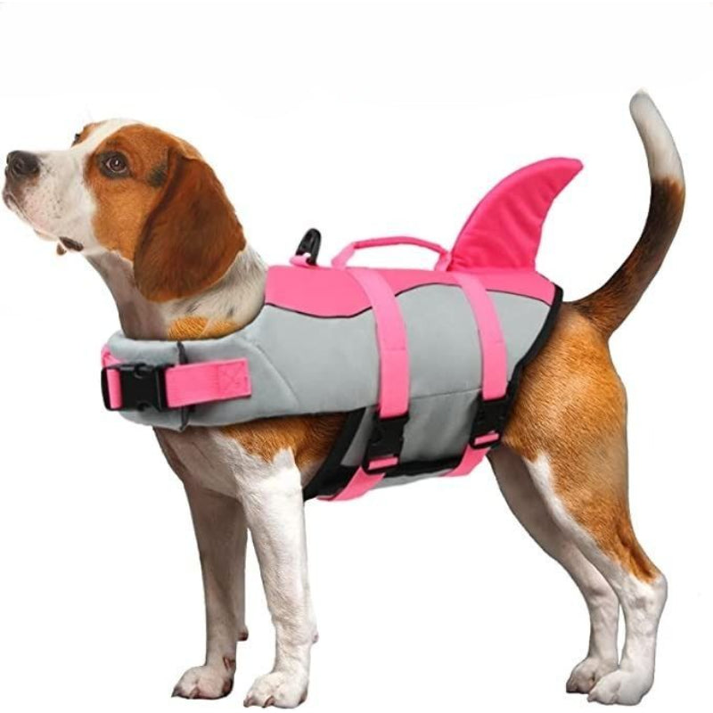 Dog Life Vests With Dog Life Preserver For Swimming, Boat-Paw Print Pad