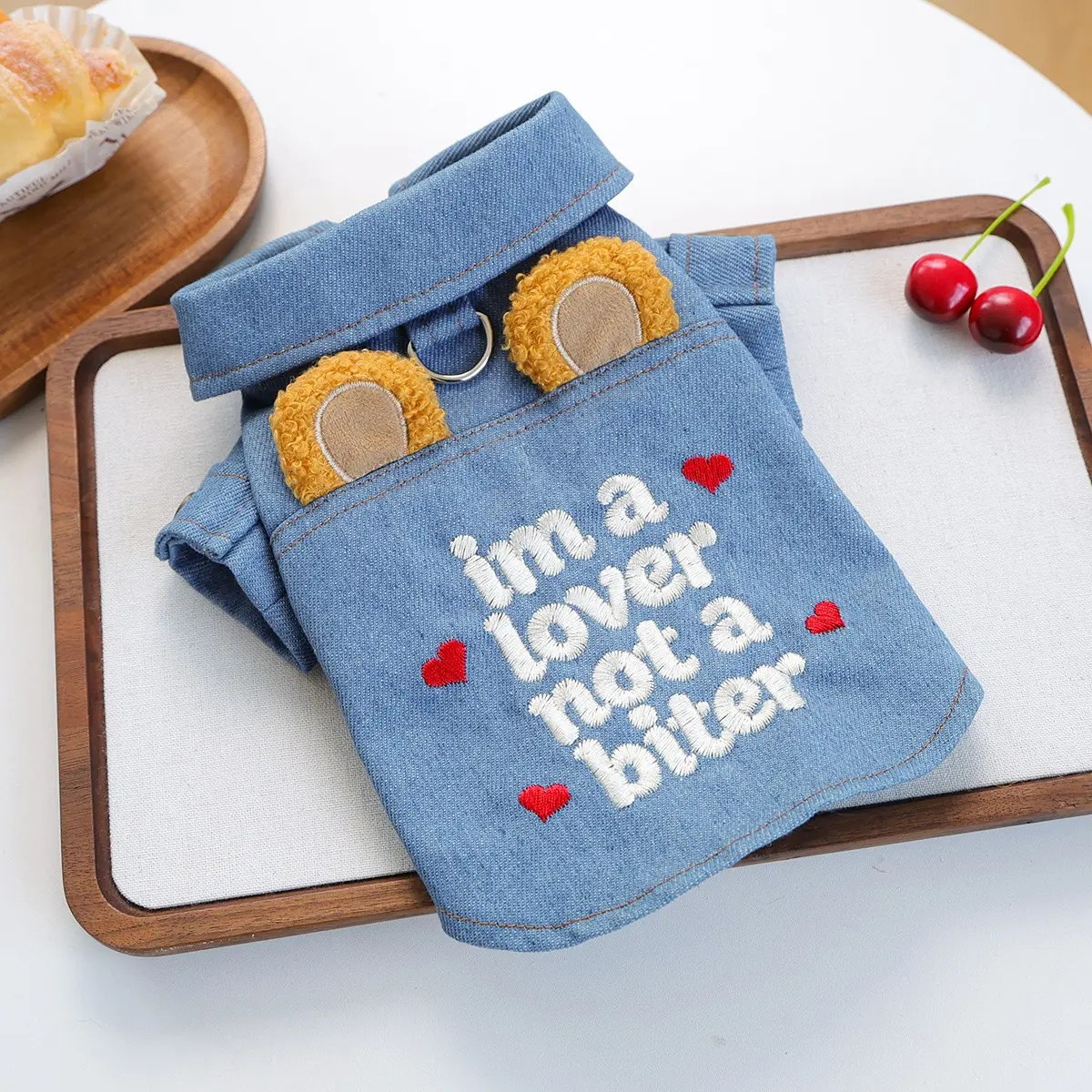 Faux Denim Pet Jacket For Small Dogs Puppies And Cats