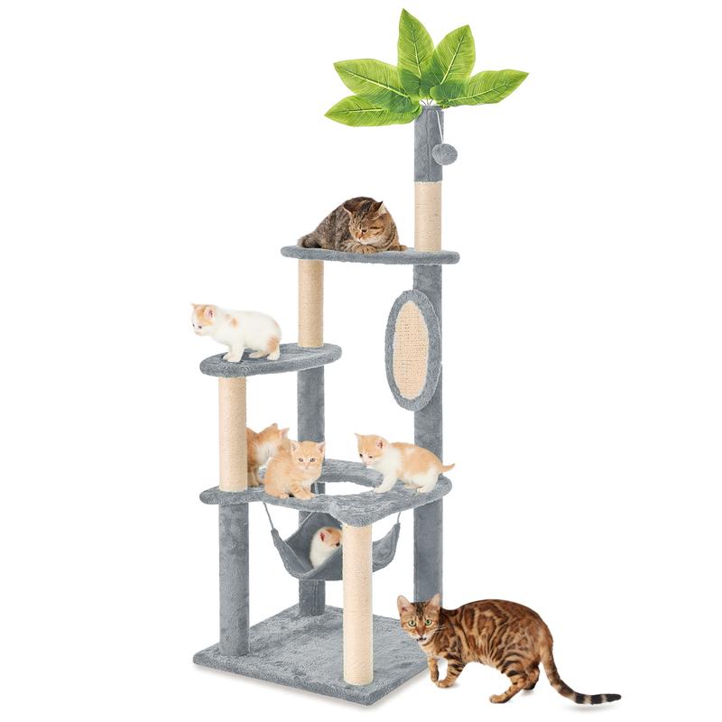 Cozy Indoor Plush Condo Cat Tower For Cats