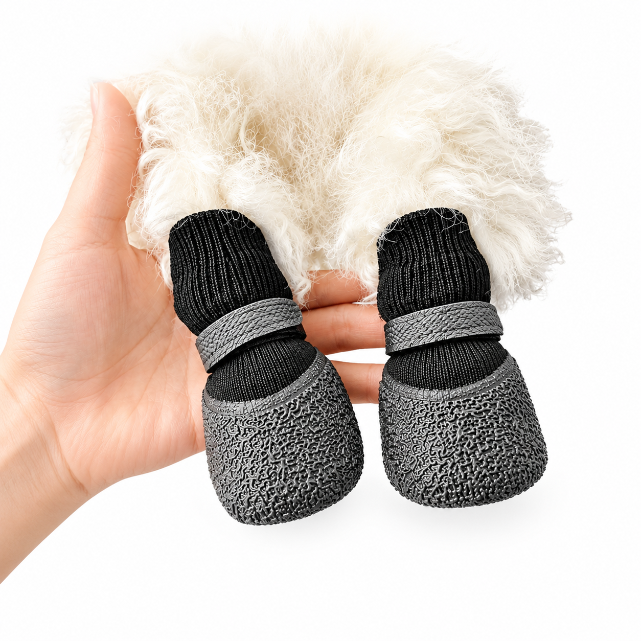 Pack Of 4 Waterproof Dog Rain Boots With Non Slip Sole For Pets