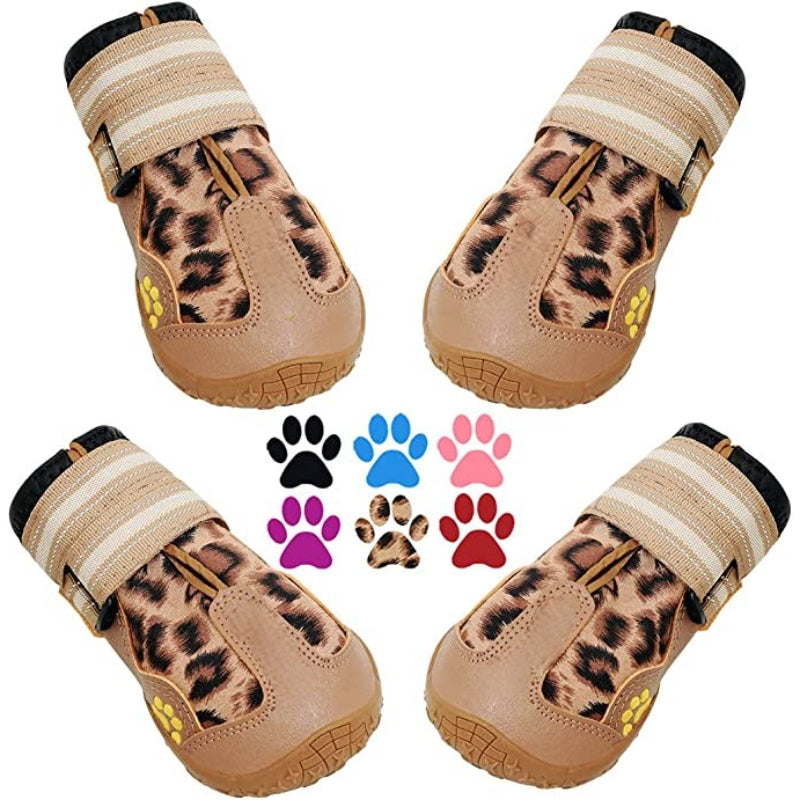 Dog Shoes For Large Dogs For Winter Snowy Day Anti Slip Sole-Paw Print Pad