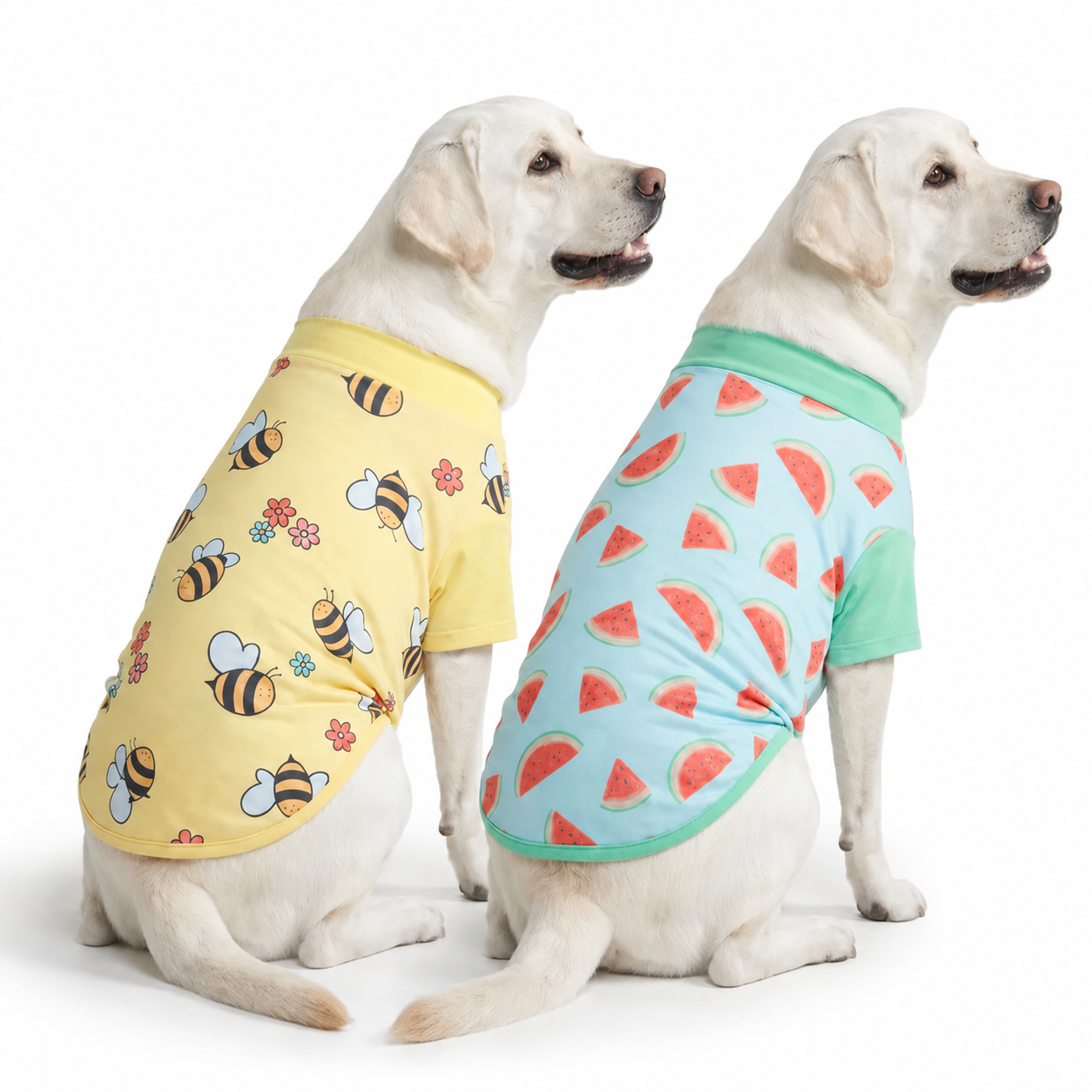 Set Of 2 Sunblock Quick Dry Soft Stretchy Lightweight T Shirts For Dogs