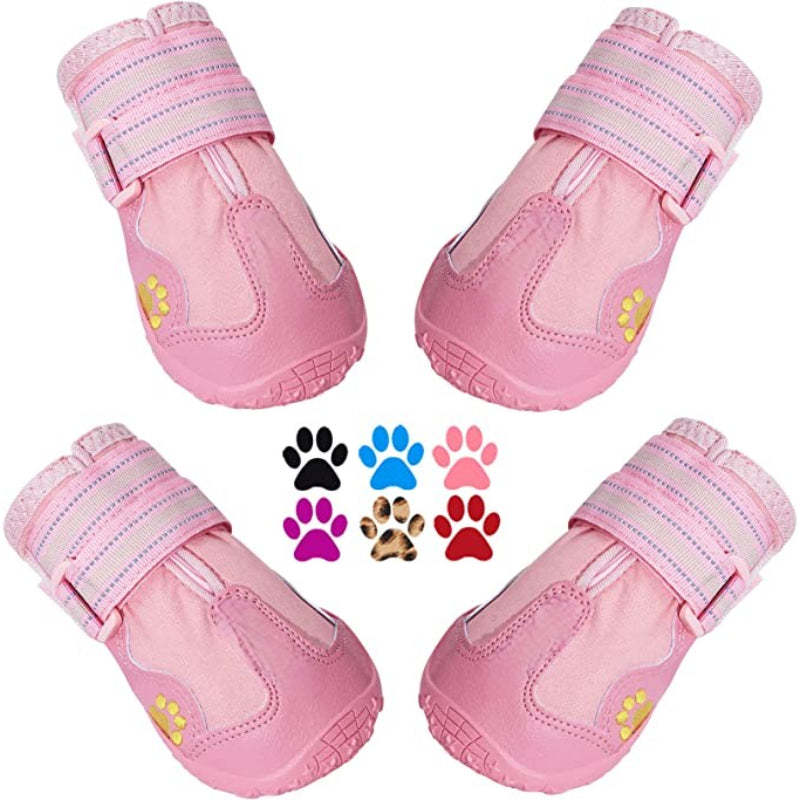 Dog Shoes For Large Dogs For Winter Snowy Day Anti Slip Sole-Paw Print Pad