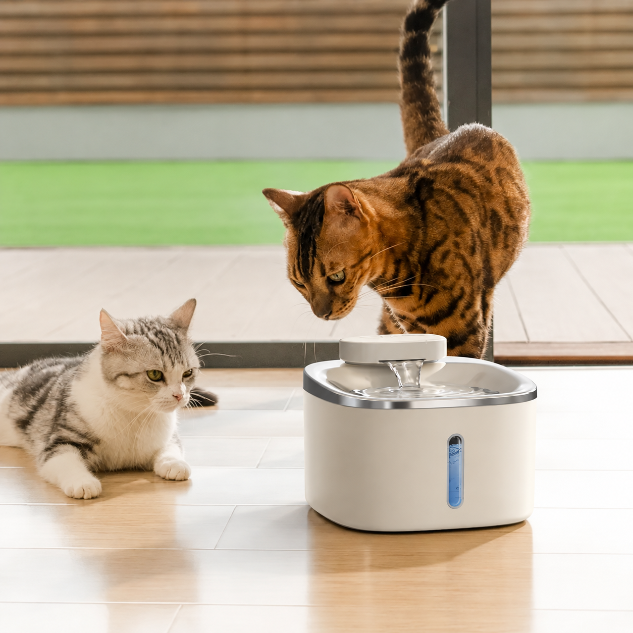 Wireless 118oz Automatic Cat Water Fountain With Motion Sensor And Low Noise