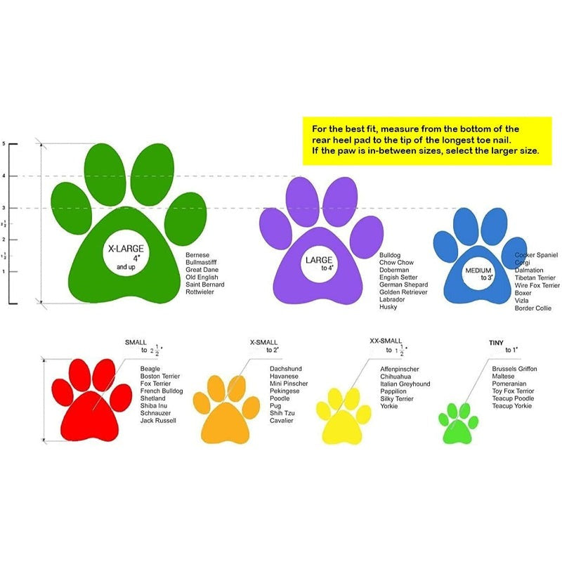 Dog Boots | Rubber Dog Booties | Waterproof Snow Boots For Dogs | Paw Protection For Dogs-Paw Print Pad