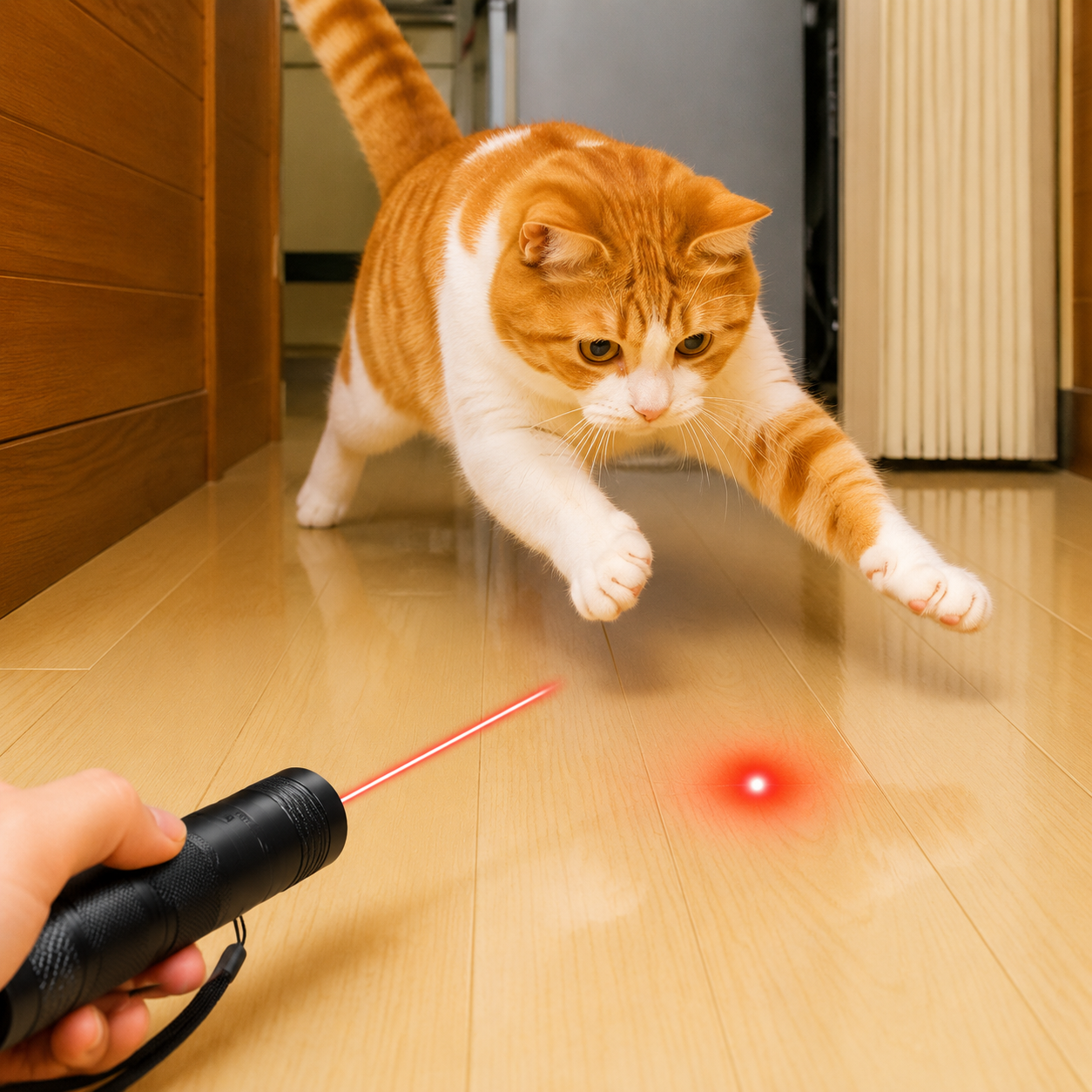 Rechargeable Laser Pointer Cat Toy With Flashlight Function