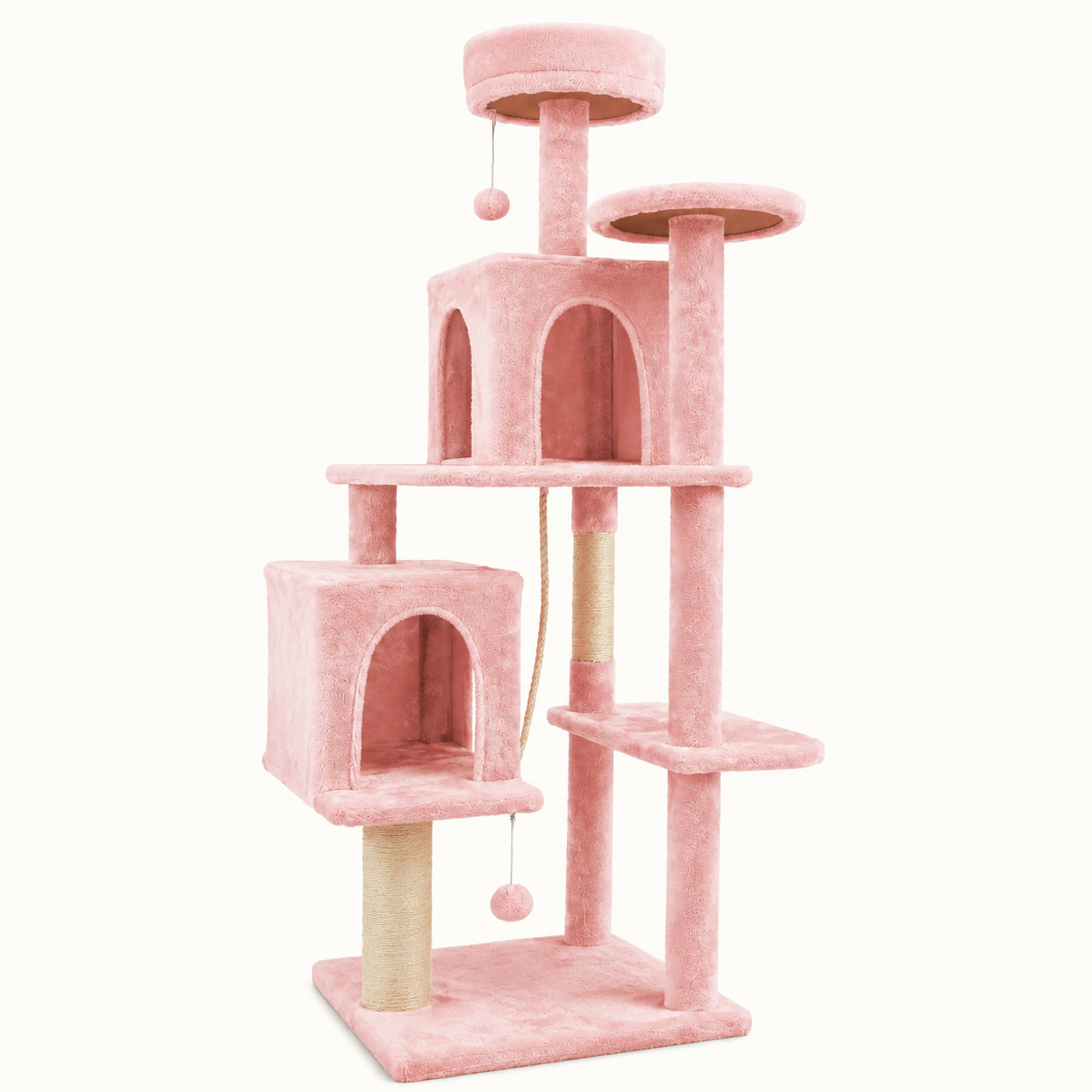 Cozy Indoor Plush Condo Cat Tower For Cats