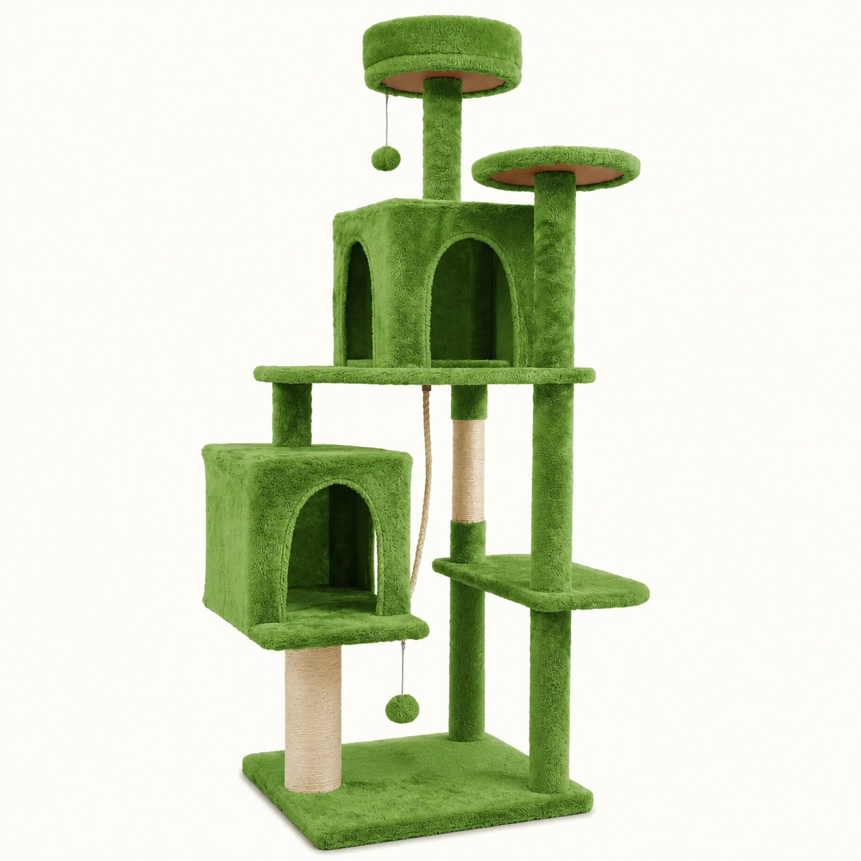 Cozy Indoor Plush Condo Cat Tower For Cats
