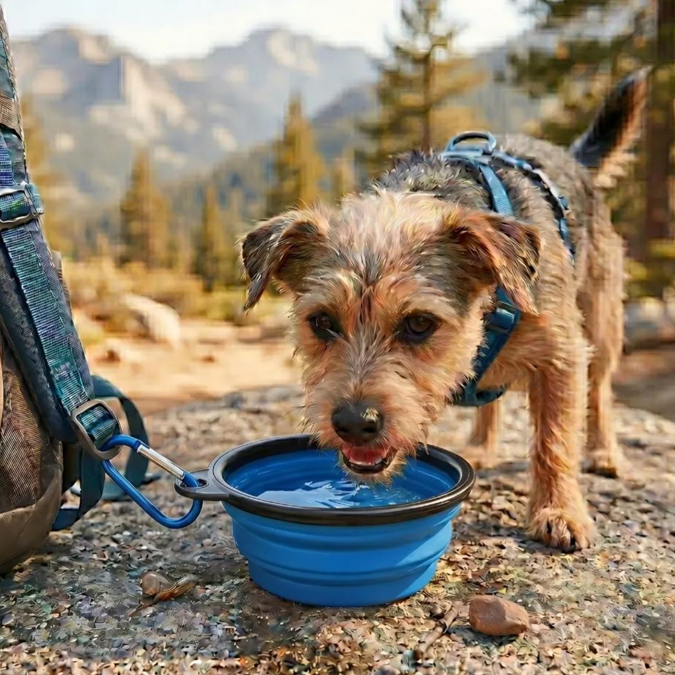 Portable Outdoor Silicone Pet Bowl