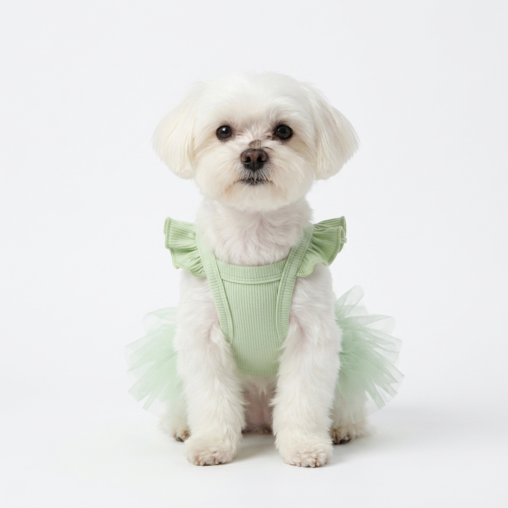 Pet Ruffled Sleeve Princess Dress