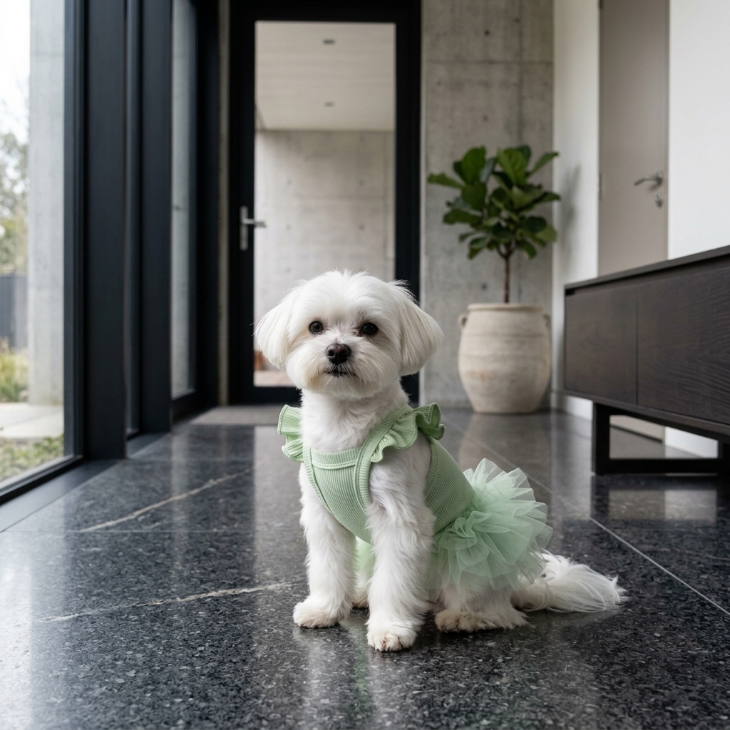 Pet Ruffled Sleeve Princess Dress
