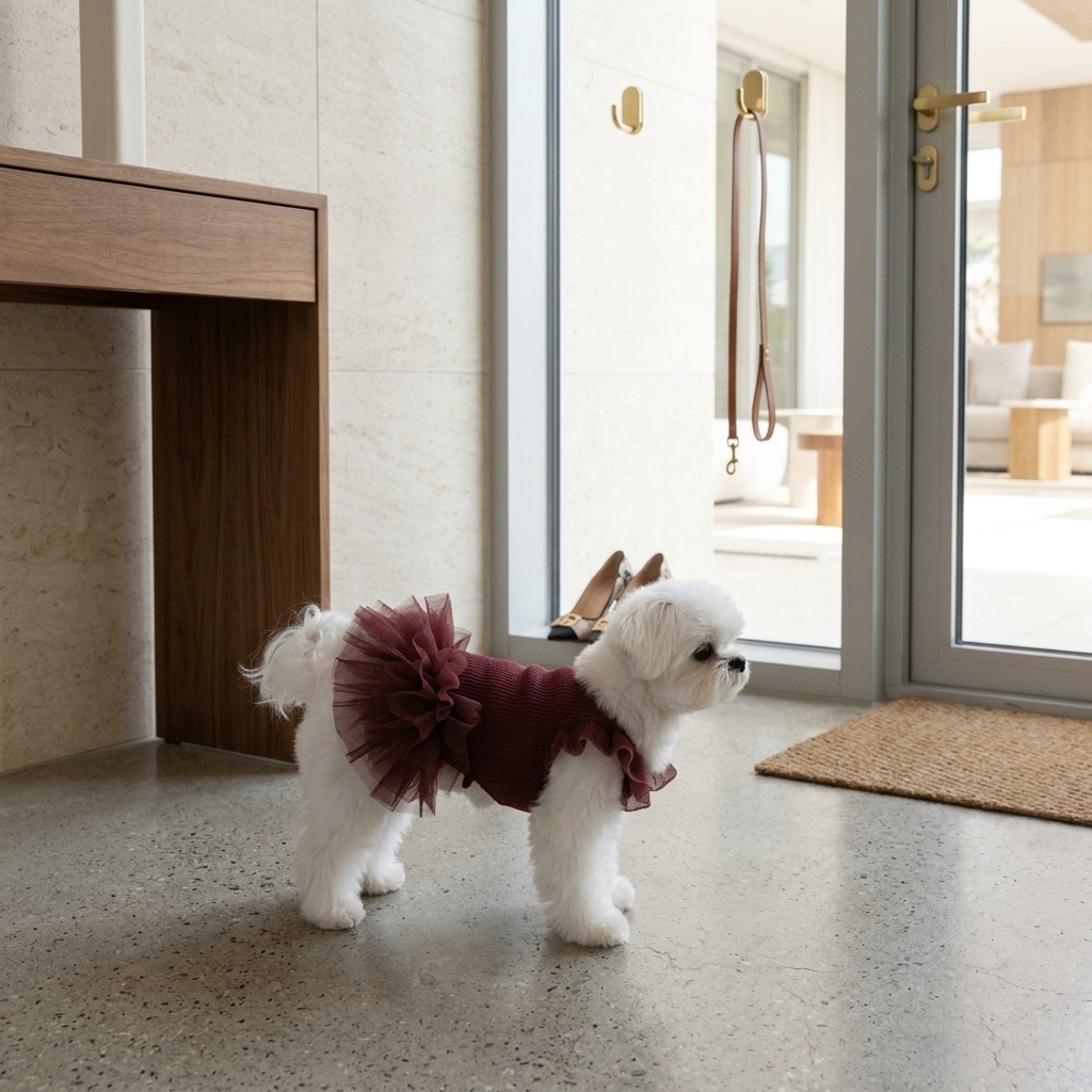 Pet Ruffled Sleeve Princess Dress